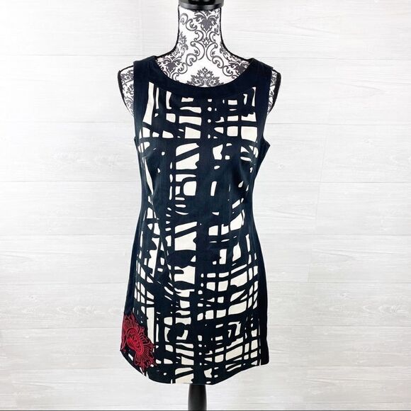 Desigual Naomi Abstract Pinafore Pencil Dress - Picture 2 of 11